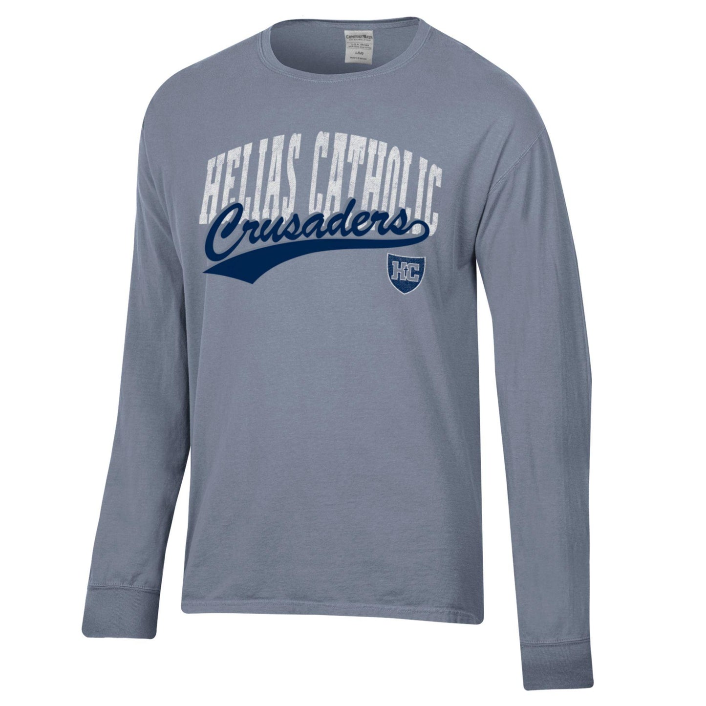 HC Crusaders Script w/ Shield Long-Sleeve T-Shirt