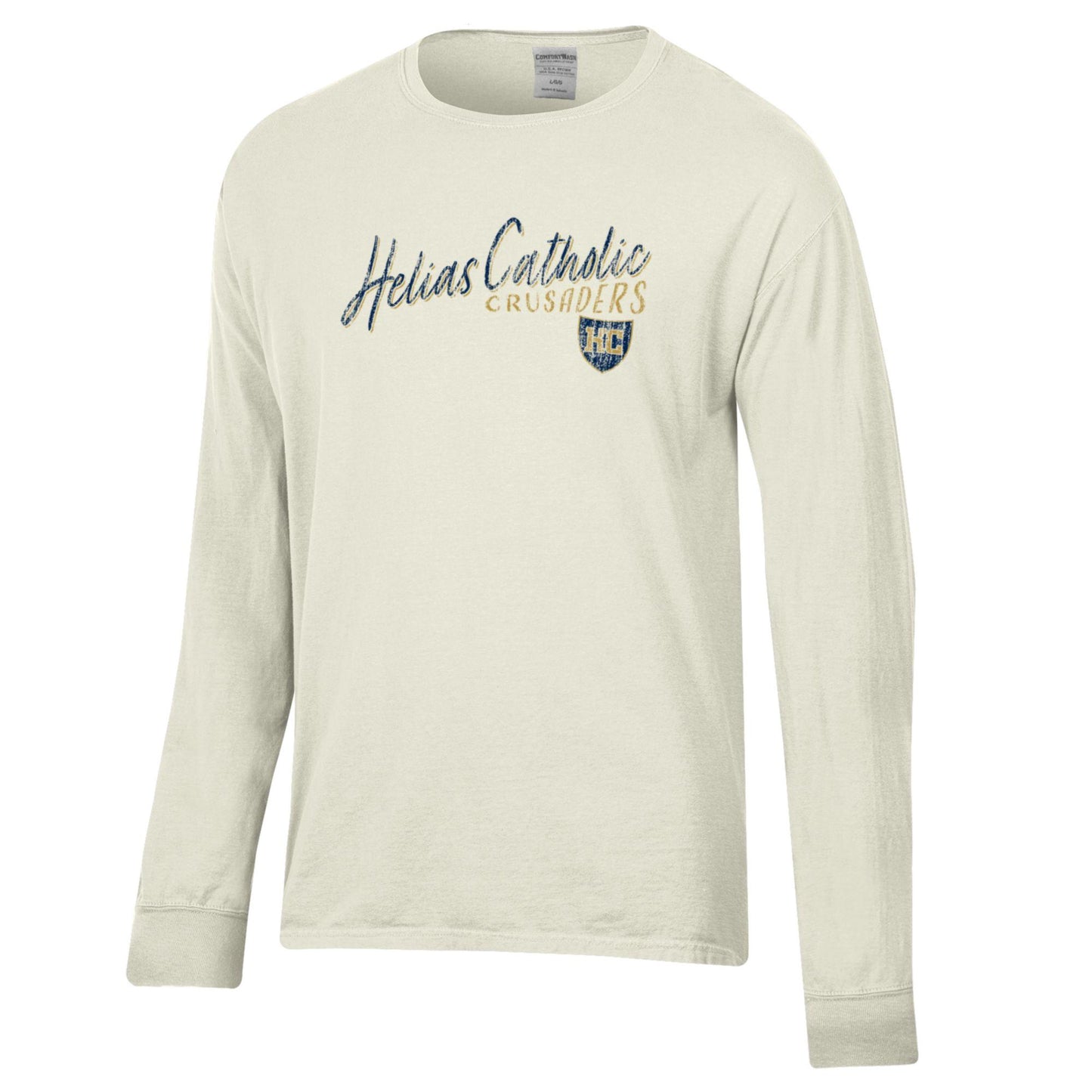 Long Sleeve Tee w/ Script Logo & Shield