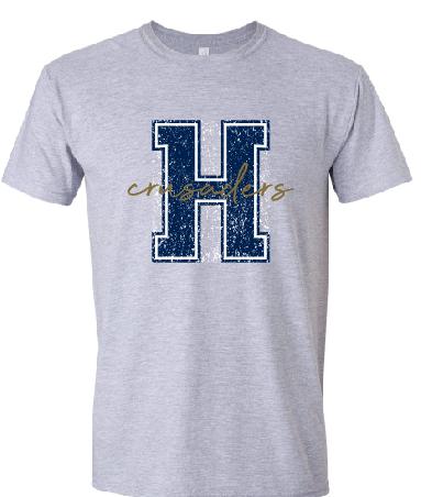 Crusader Script "H" s/s Tee (2 colors available)