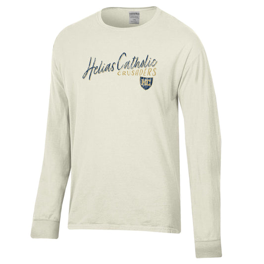 Long Sleeve Tee w/ Script Logo & Shield