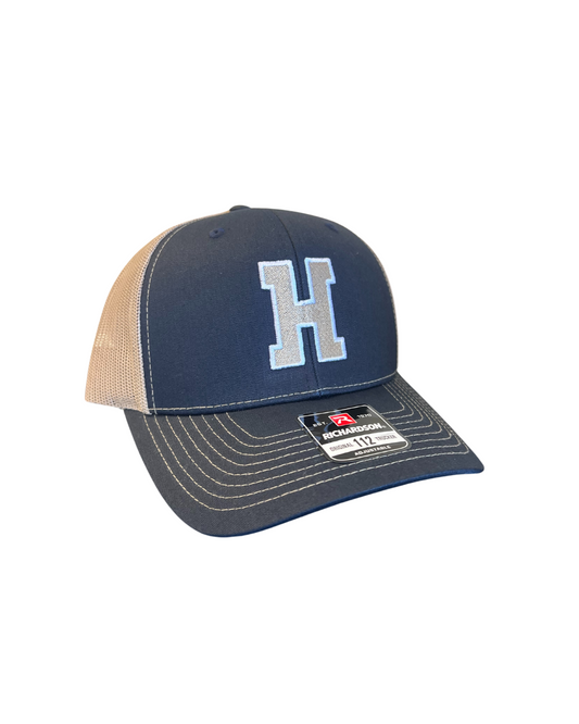 Richardson Navy/Khaki H Trucker Cap