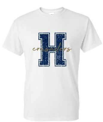 Crusader Script "H" s/s Tee (2 colors available)
