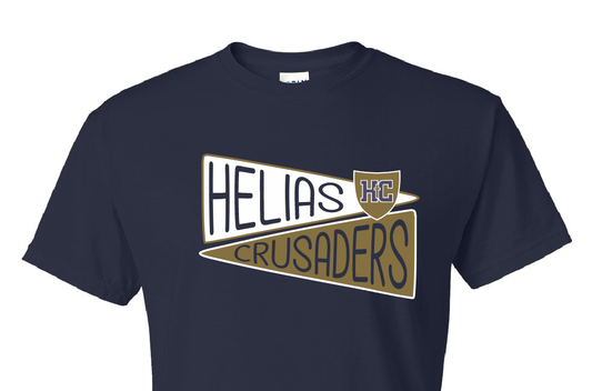 YOUTH s/s Tee - Helias Crusaders w/ Shield Pennant