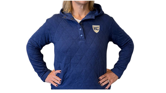 POS - Women's Lands End Quilted Hoodie 1/4 Snap